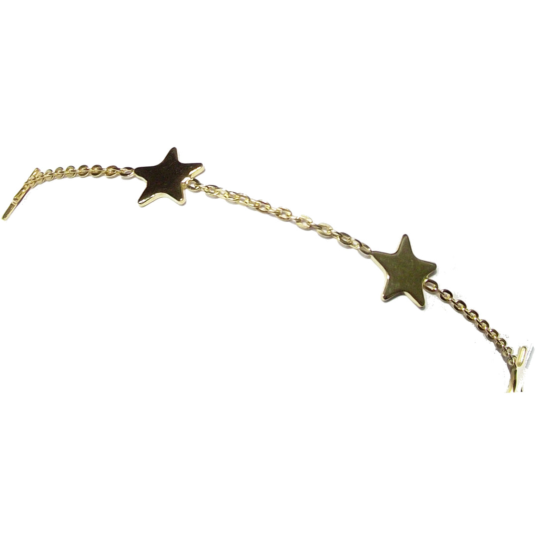 Bracelet 5 étoiles en argent 925 finition PVD en or jaune CPD-BRA-ARG-0004-G