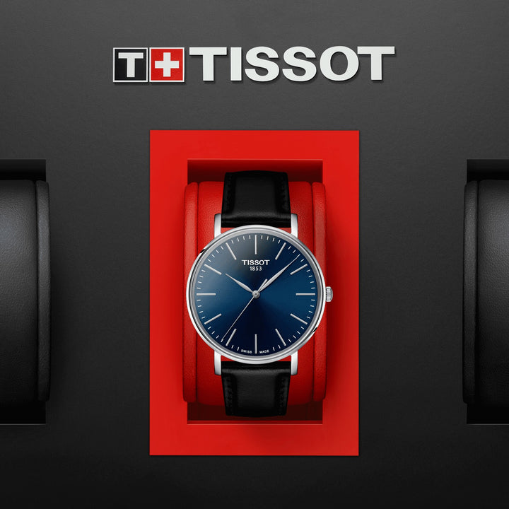 Montre Tissot Everytime Gent 40mm bleu quartz acier T143.410.16.041.00