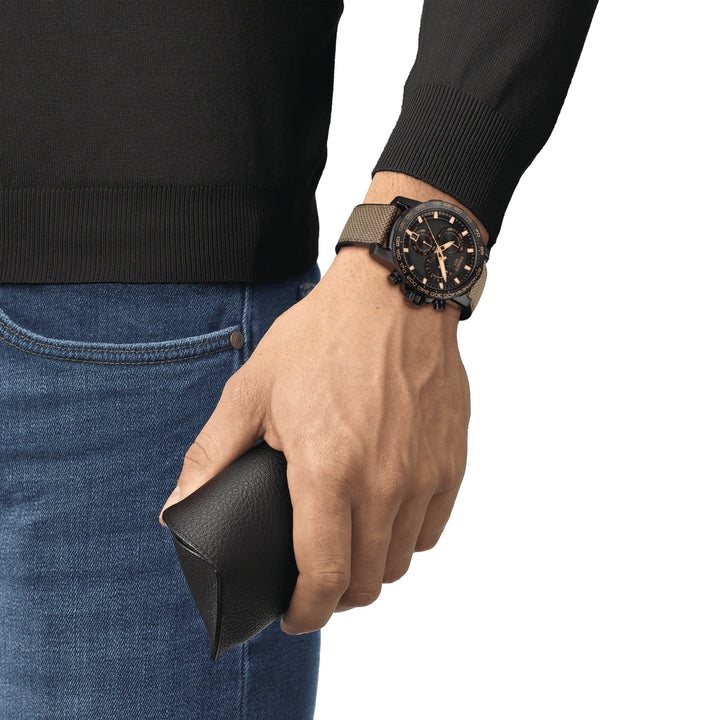 Reloj Tissot Supersport Chrono 45mm negro Acabado de acero de cuarzo PVD negro T125.617.37.051.01