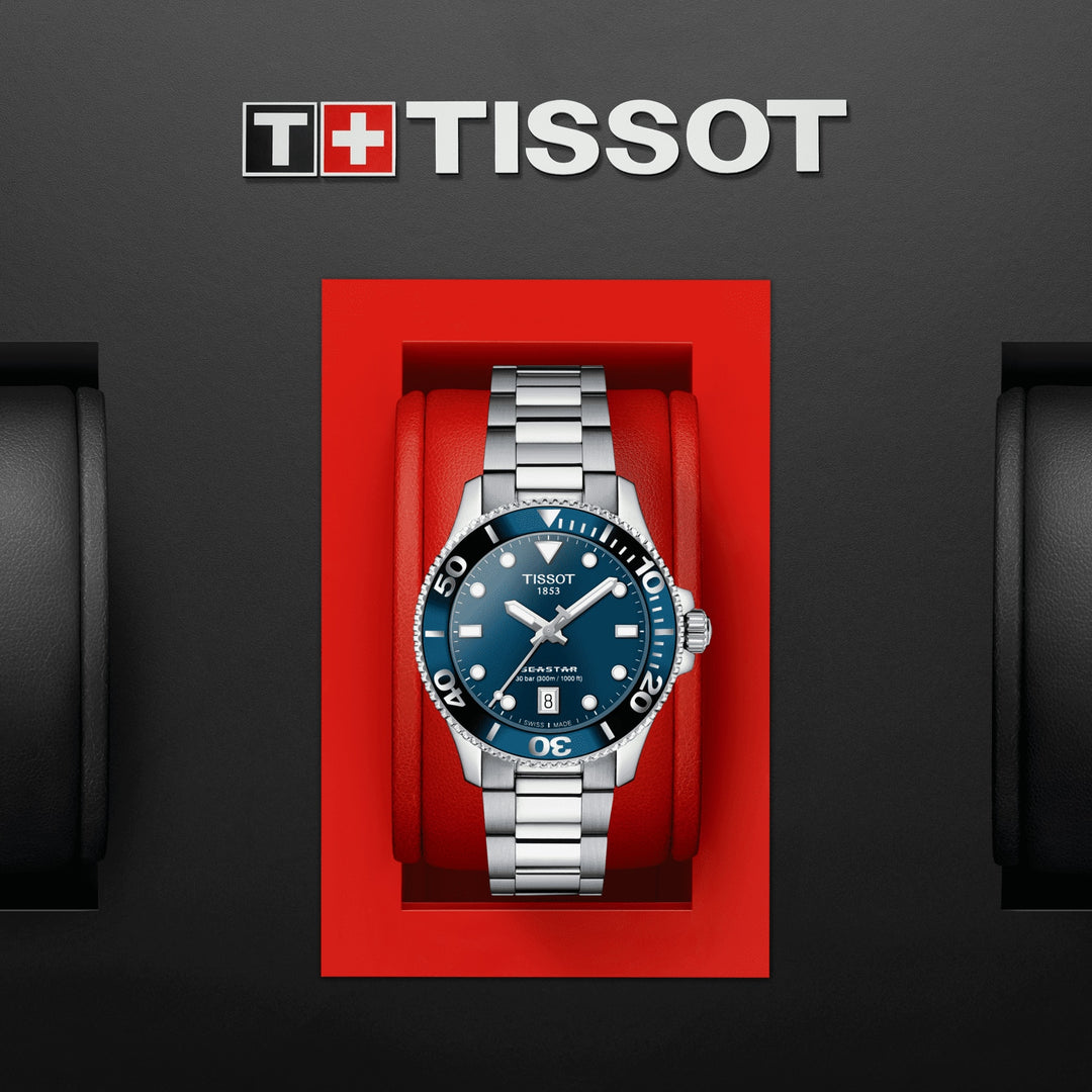 Reloj Tissot Seastar1000 36mm azul de acero de cuarzo T120.210.11.041.00