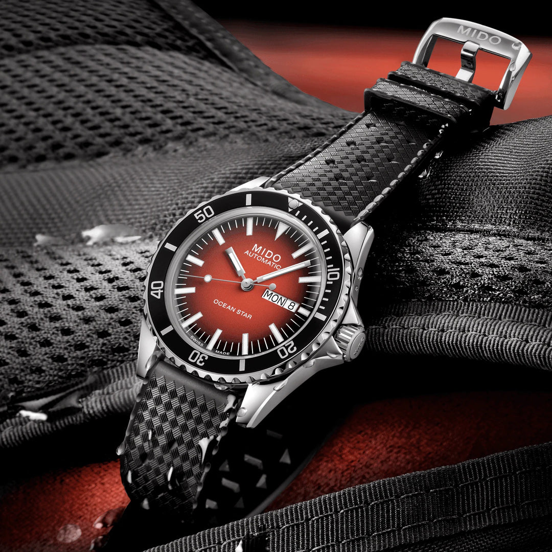 Mido orologio Ocean Star Tribute Gradient 40mm rosso automatico acciaio M026.830.17.421.00