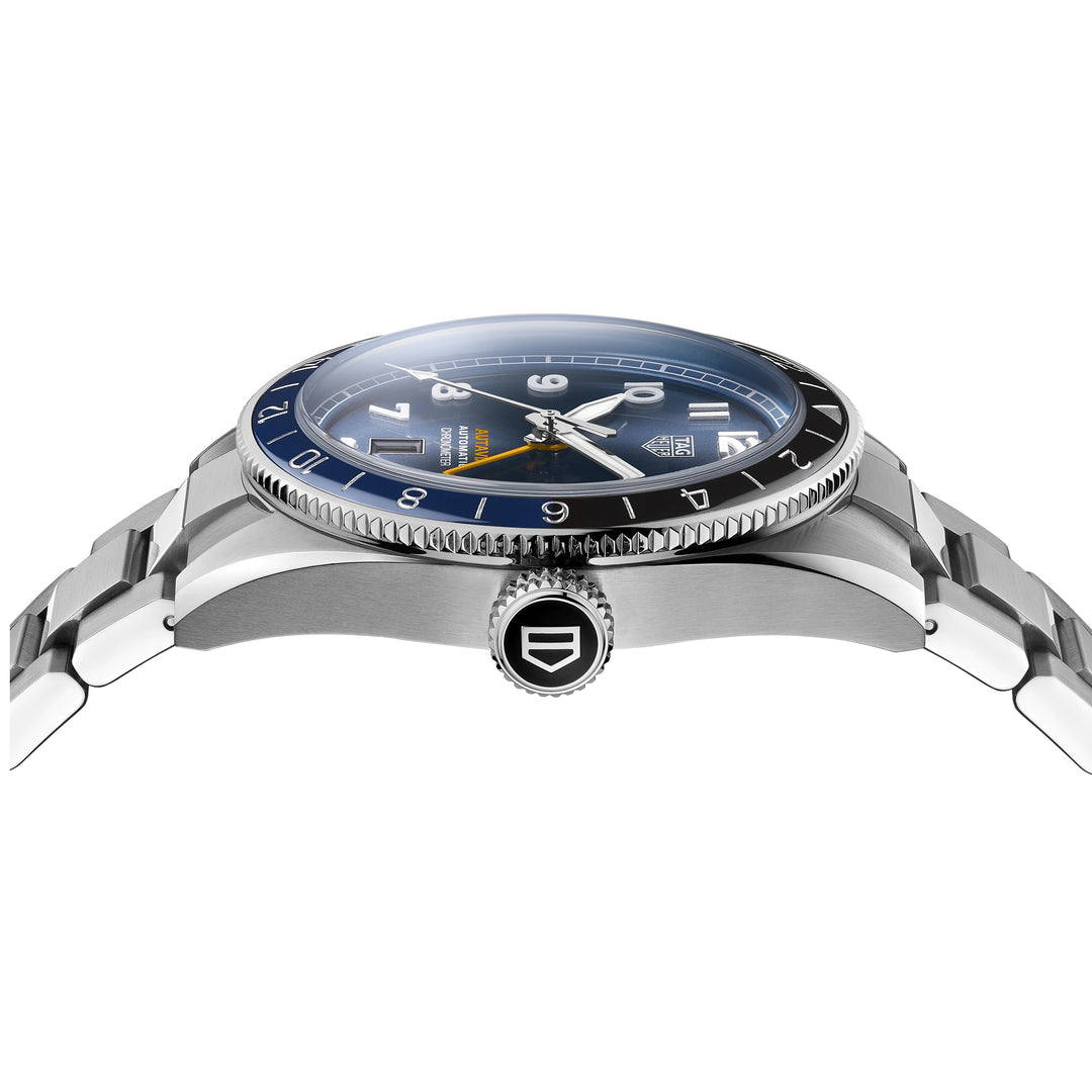 Tag Heuer Clock Autobia Consc GMT Kaliber 7 Limited Edition 42mm Blue Automatic Steel Wheel11a.ba0650