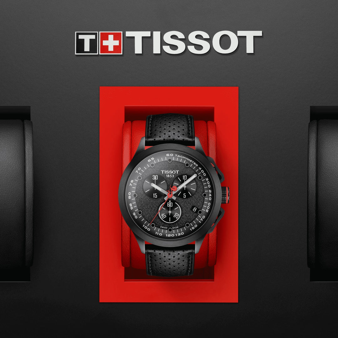 Reloj Tissot T-Race Cycling Giro D'Italia 2022 Edición Especial 45 mm de acero de cuarzo acabado PVD negro T135.417.37.051.01