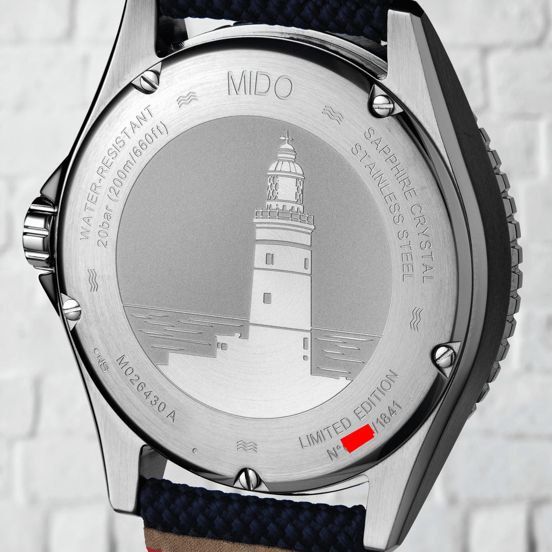 Mido watch Ocean Star 20th anniversary inspired by architecture limited edition 1841 pieces 42mm blue automatic steel M026.430.17.041.01