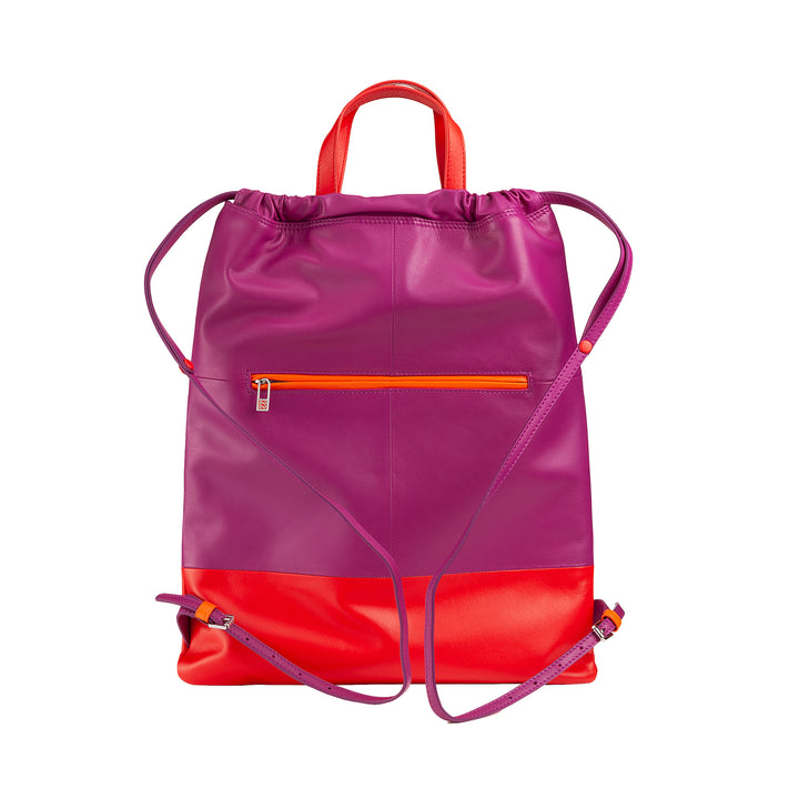 DuDu Rucksack in Sacca in Leder für Mode -Sport -Bag -Bag -Bag mit Coulisse und dünnen Leder -Schultergurten