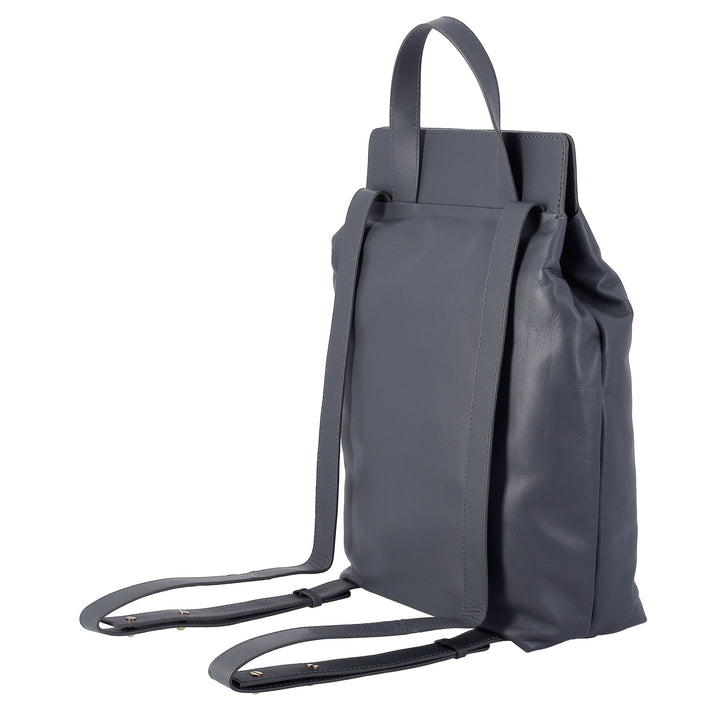 DUDU Elegant Women's Backpack in Fashion Soft Leather with Adjustable Shoulder Straps and Magnet Clasp