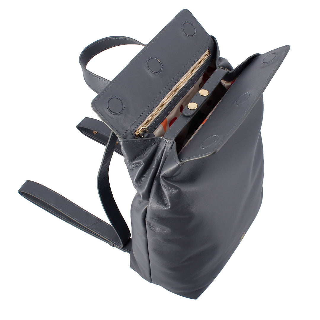 DUDU Elegant Women's Backpack in Fashion Soft Leather with Adjustable Shoulder Straps and Magnet Clasp