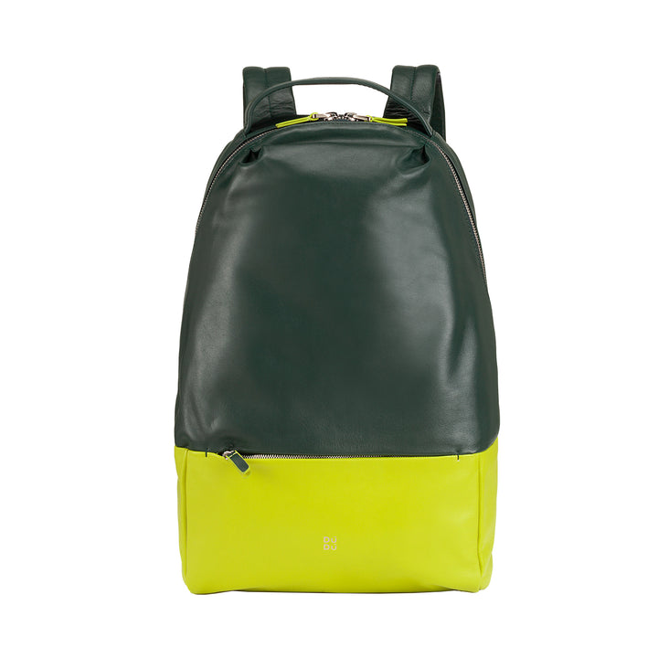 DuDu Mehrfarbiger Ledersport -Rucksack, farbenfroher weicher Damen -Rucksack mit Anti -Daht -Tasche