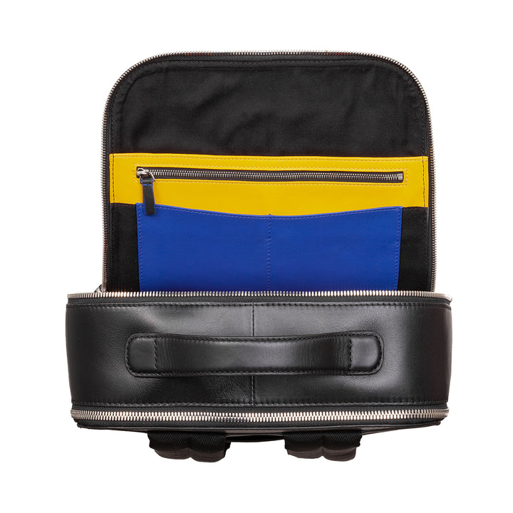 Mochila para hombres Dudu Puerta portátil de PC y tableta de cuero, mochila anti -theft doble zip, mochila de viaje con ataque de tranvía