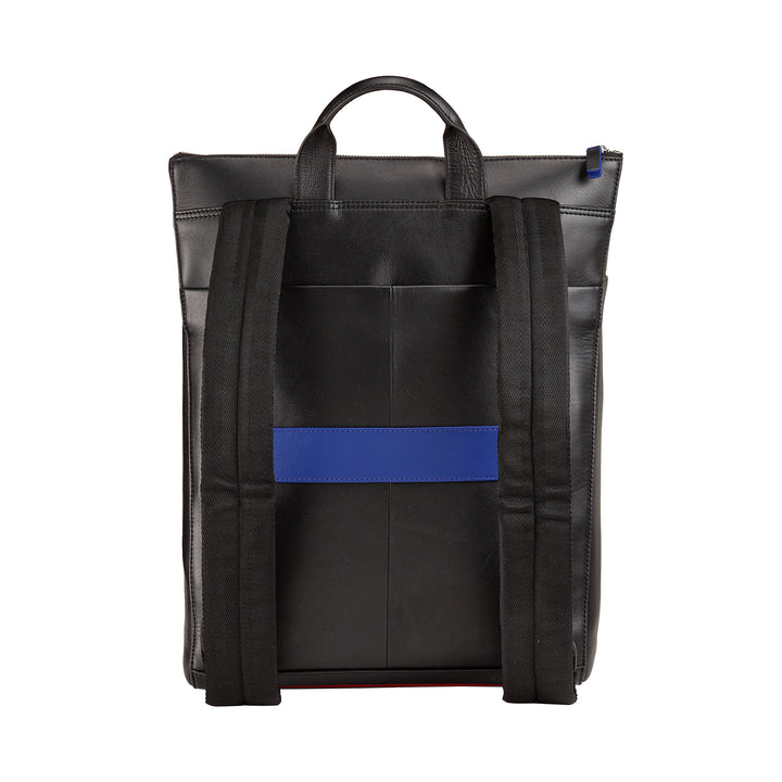 DuDu Herren Leder -Rucksack, tragbarer MacBook -PC -Rucksack von bis zu 16 Zoll, arbeiten Sie Rucksack für Reisen mit Reißverschluss und Trolley -Angriff