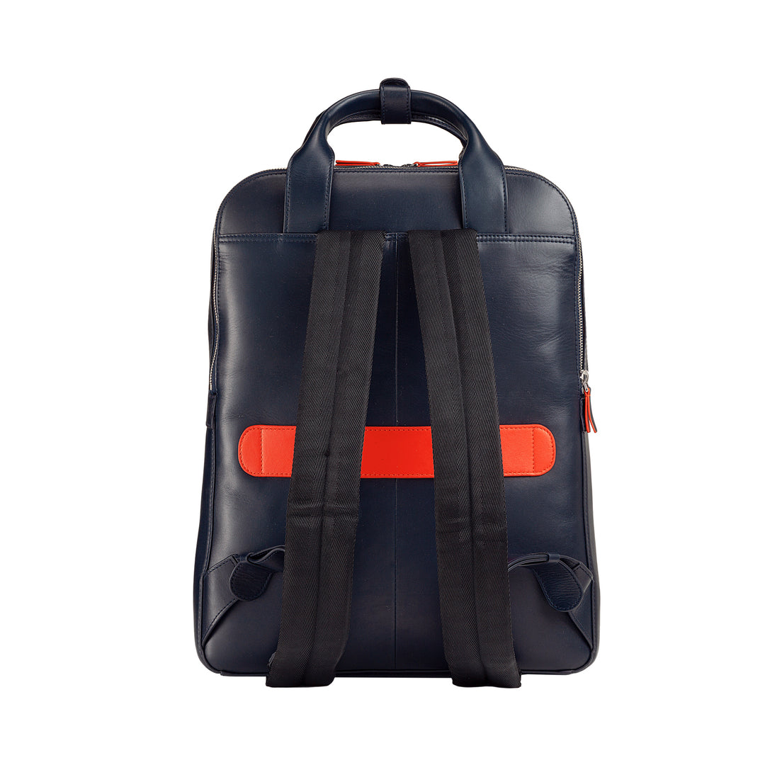DuDu Real Leder -Männer -Rucksack für Männer, PC -Rucksack von bis zu 16 Zoll, Tablethalter, Reise -Rucksack mit elegantem farbenfrohen Geschäft mit Trolley -Angriff