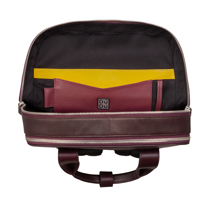 Der wahre Rucksack von Dudu Men's True Skin, PC -Rucksack von bis zu 16 Zoll, Tablet Holder, Travel Rucksack mit elegantem farbenfrohen Geschäft mit Trolley -Angriff